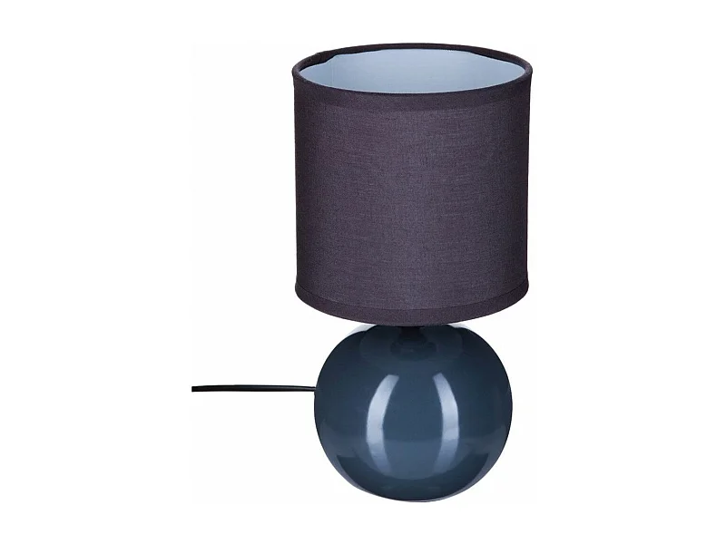 Lampe à Poser Céramique "Boule" 24cm Gris