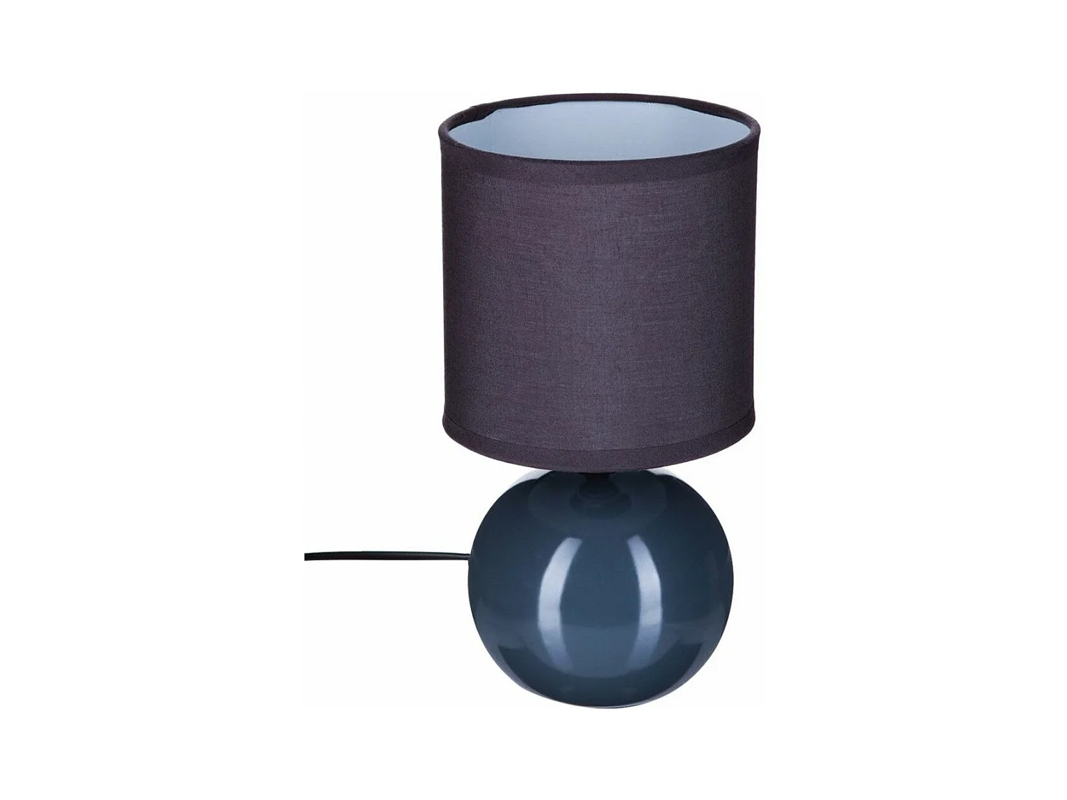 Lampe à Poser Céramique "Boule" 24cm Gris