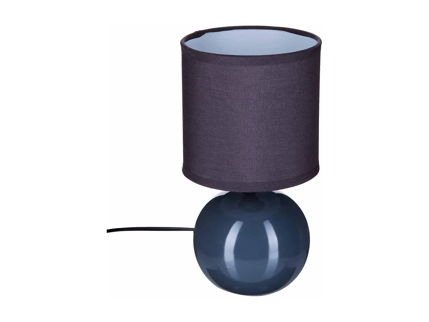 Lampe à Poser Céramique "Boule" 24cm Gris