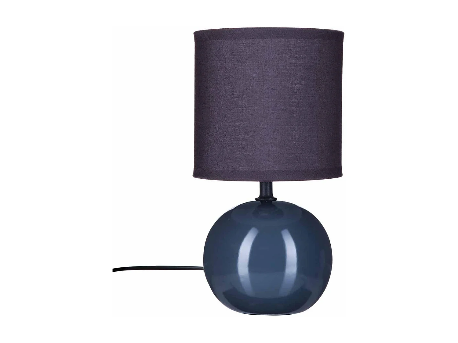 Lampe à Poser Céramique "Boule" 24cm Gris