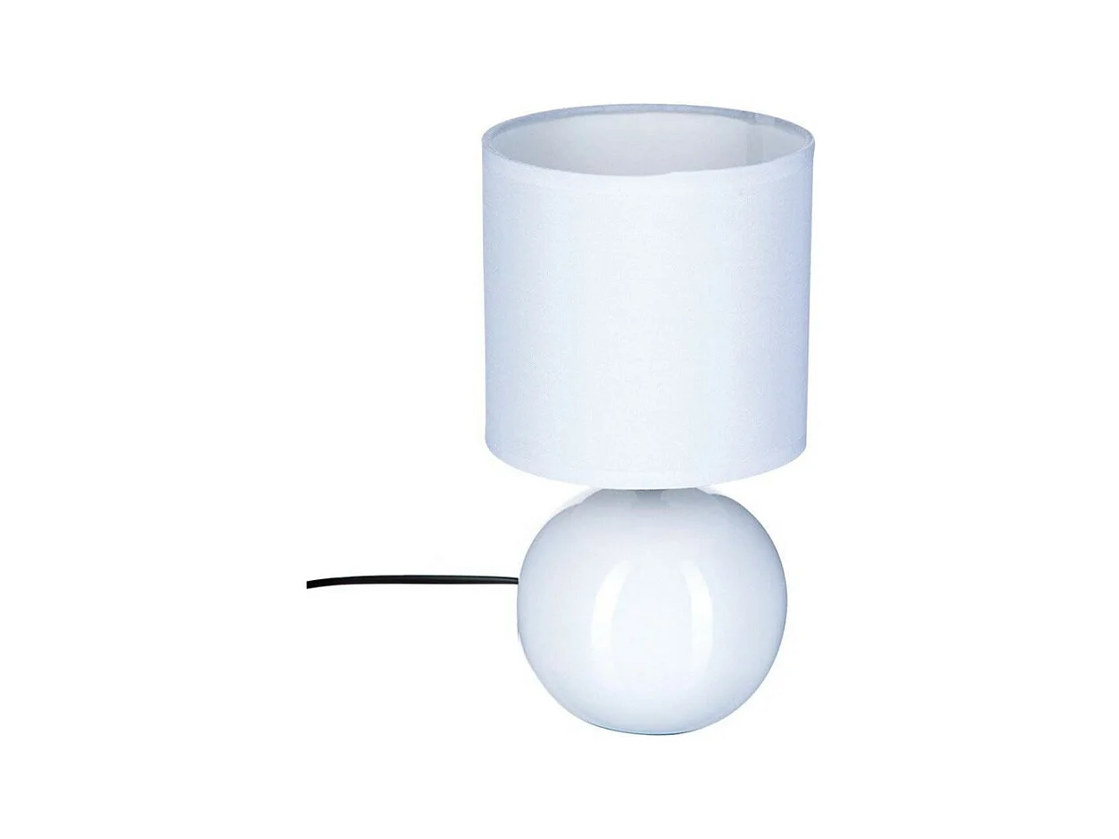 Lampe à Poser Céramique "Boule" 24cm Blanc