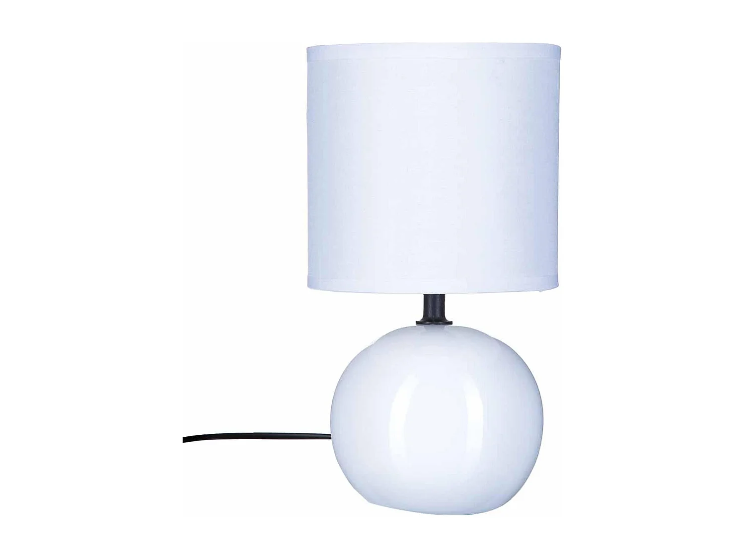 Lampe à Poser Céramique "Boule" 24cm Blanc