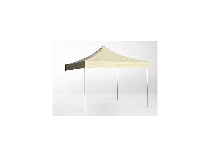 Carpa Plegable 3x3 Eco - Crema - Impermeable - Cenador ideal para Jardín, Playa, Terrazas - Disponible en varios colores