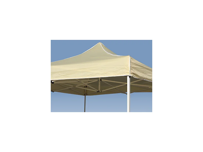 Carpa Plegable 3x3 Eco - Crema - Impermeable - Cenador ideal para Jardín, Playa, Terrazas - Disponible en varios colores