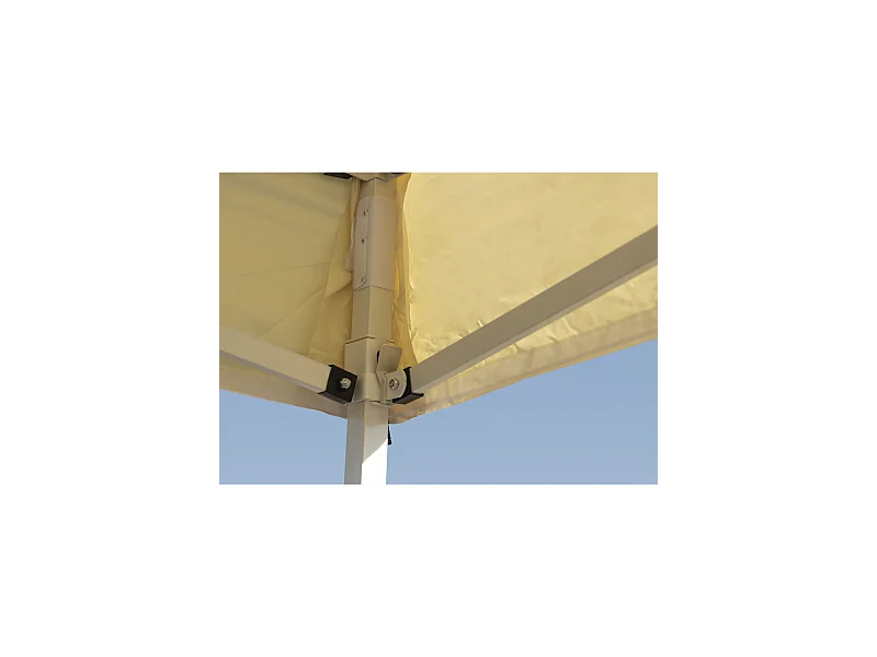 Carpa Plegable 3x3 Eco - Crema - Impermeable - Cenador ideal para Jardín, Playa, Terrazas - Disponible en varios colores