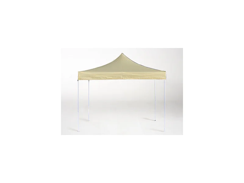 Carpa Plegable 3x3 Eco - Crema - Impermeable - Cenador ideal para Jardín, Playa, Terrazas - Disponible en varios colores