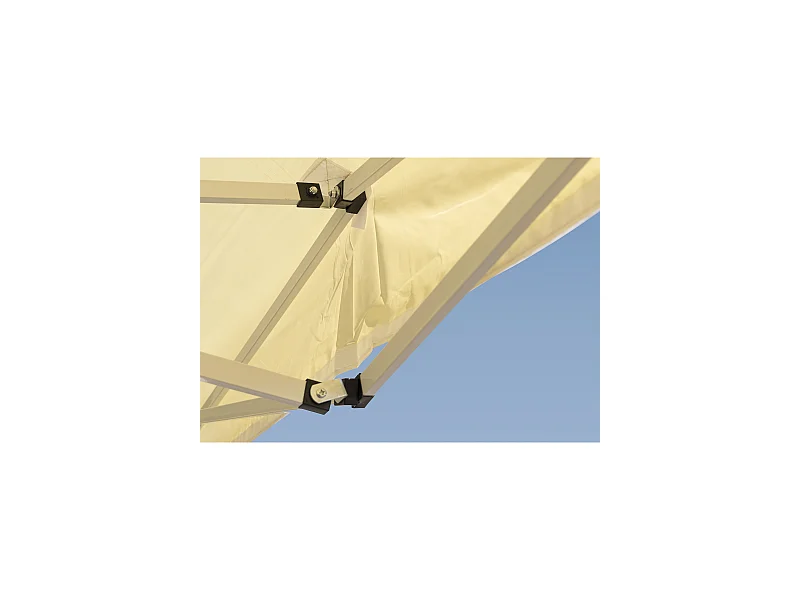 Carpa Plegable 3x3 Eco - Crema - Impermeable - Cenador ideal para Jardín, Playa, Terrazas - Disponible en varios colores