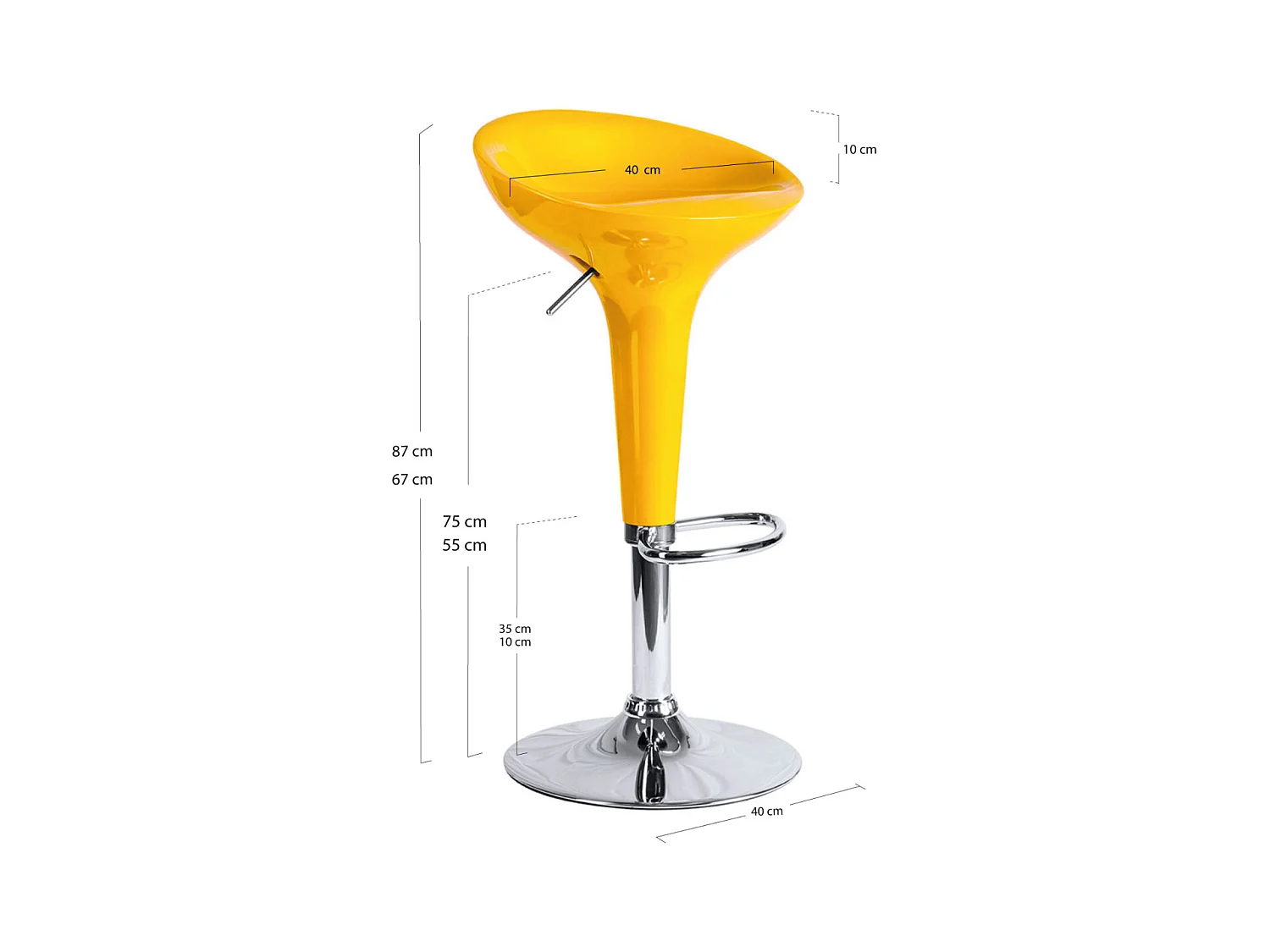 Taburetes Cocina - Taburete Madison - Amarillo