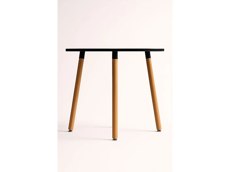 Estilo Nórdico - Mesa Tower Redonda 80 cm - Negro