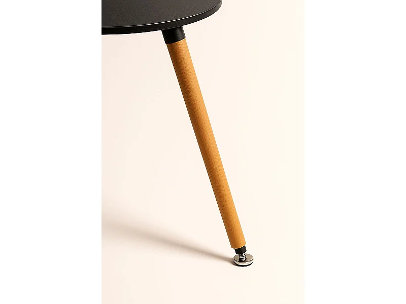 Estilo Nórdico - Mesa Tower Redonda 80 cm - Negro