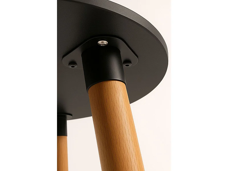 Estilo Nórdico - Mesa Tower Redonda 80 cm - Negro