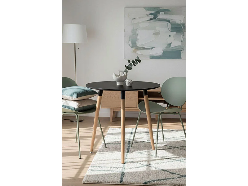 Estilo Nórdico - Mesa Tower Redonda 90 cm - Negro