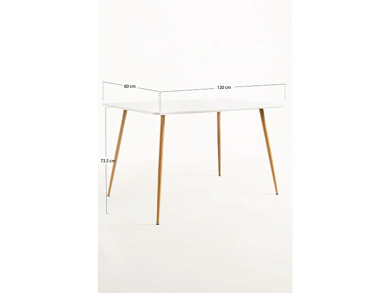 Estilo Nórdico - Mesa Biko - Blanco