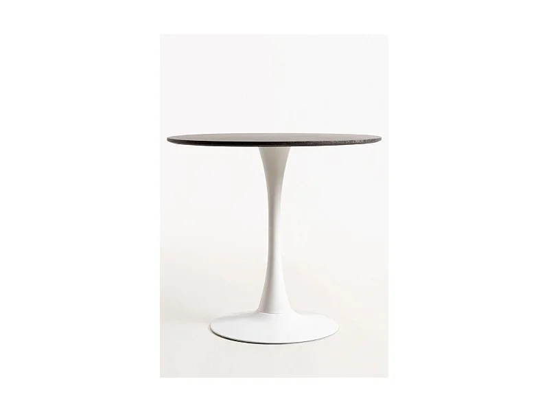 Estilo Nórdico - Mesa Kolio 80 cm Mármol - Granito