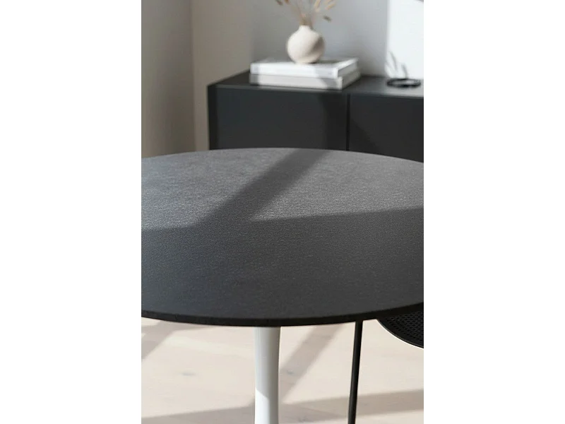 Estilo Nórdico - Mesa Kolio 80 cm Mármol - Granito