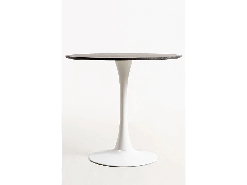 Estilo Nórdico - Mesa Kolio 80 cm Mármol - Granito