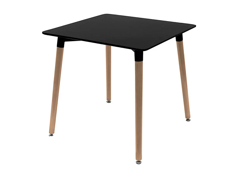 Estilo Nórdico - Mesa Tower Cuadrada 70 cm - Negro
