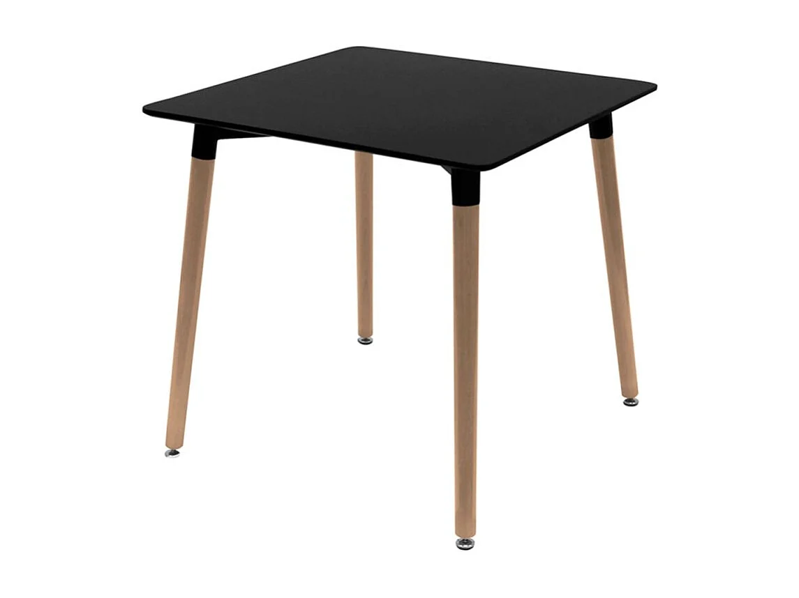Estilo Nórdico - Mesa Tower Cuadrada 70 cm - Negro
