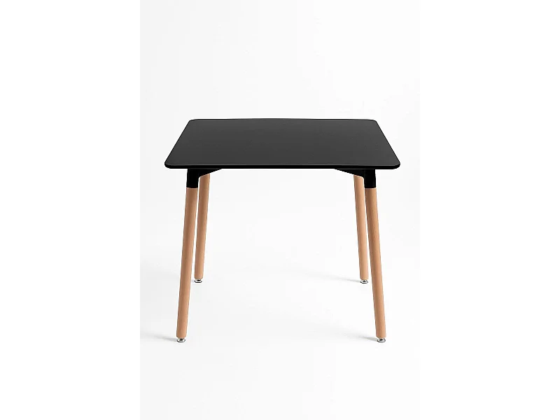 Estilo Nórdico - Mesa Tower Cuadrada 80 cm - Negro