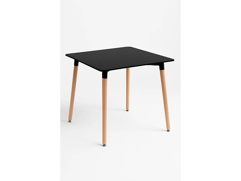 Estilo Nórdico - Mesa Tower Cuadrada 80 cm - Negro