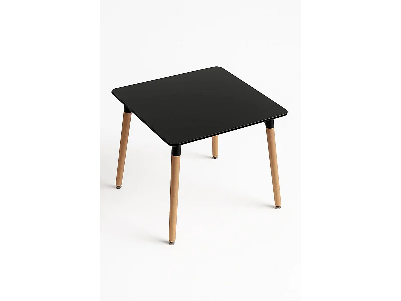 Estilo Nórdico - Mesa Tower Cuadrada 80 cm - Negro