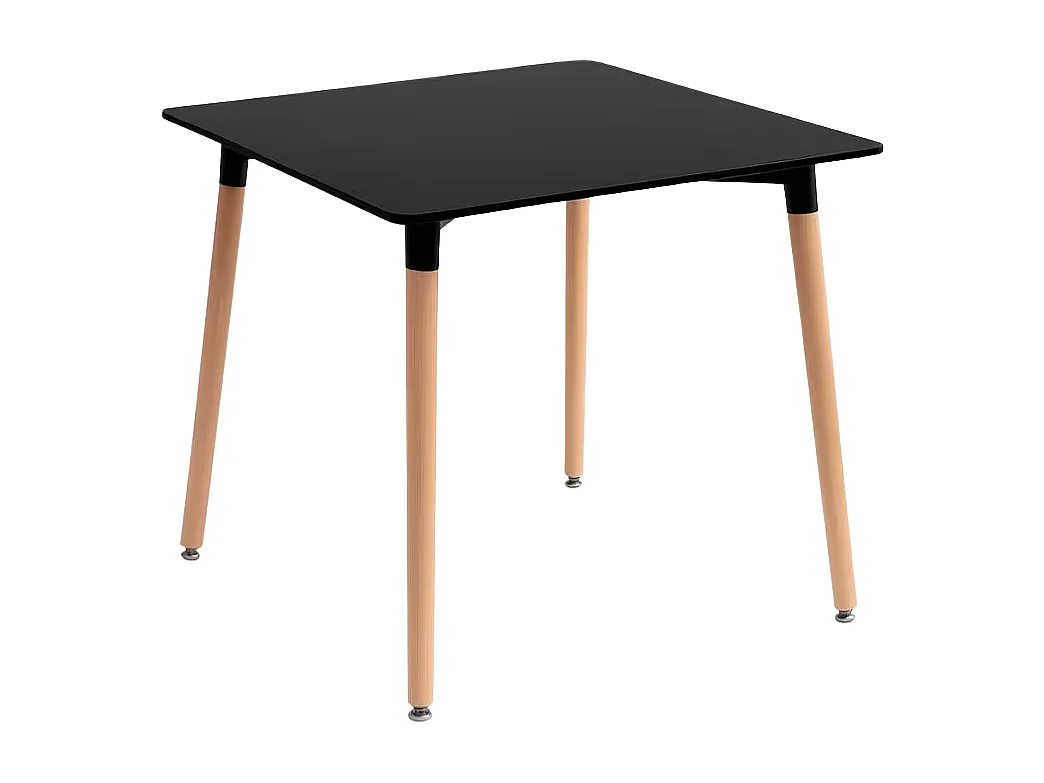 Estilo Nórdico - Mesa Tower Cuadrada 80 cm - Negro
