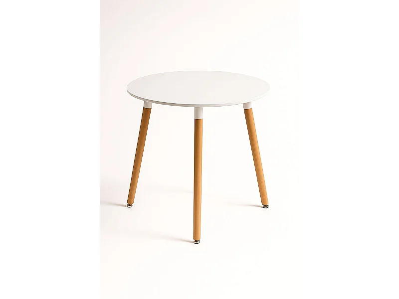 Estilo Nórdico - Mesa Tower Redonda 80 cm - Blanco