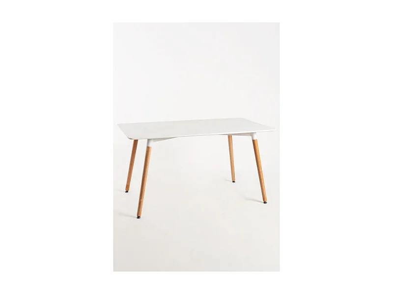 Estilo Nórdico - Mesa Tower Rectangular 120 x 80 cm - Blanco