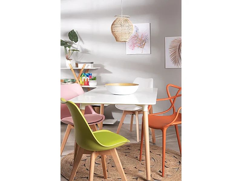 Estilo Nórdico - Mesa Tower Rectangular 120 x 80 cm - Blanco