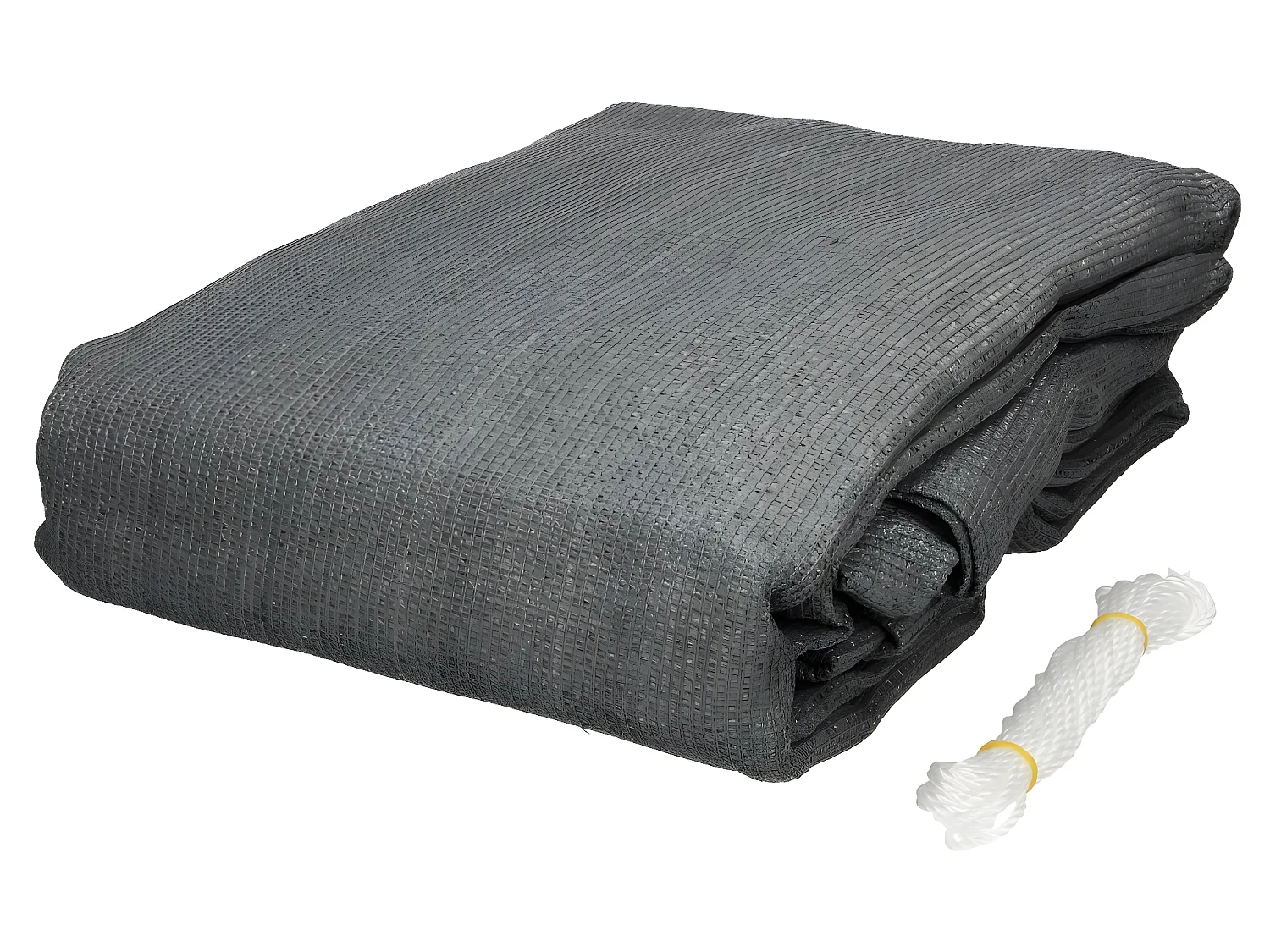 Voile d'ombrage protection UV solaire toile tendue parasol carré 3,6x3,6 m gris