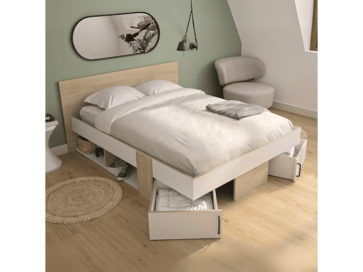 Bed met opbergruimte 140x190cm - Draaibaar