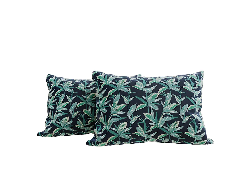 Ensemble de deux taies d'oreiller à motifs en satin blanc 50*70cm