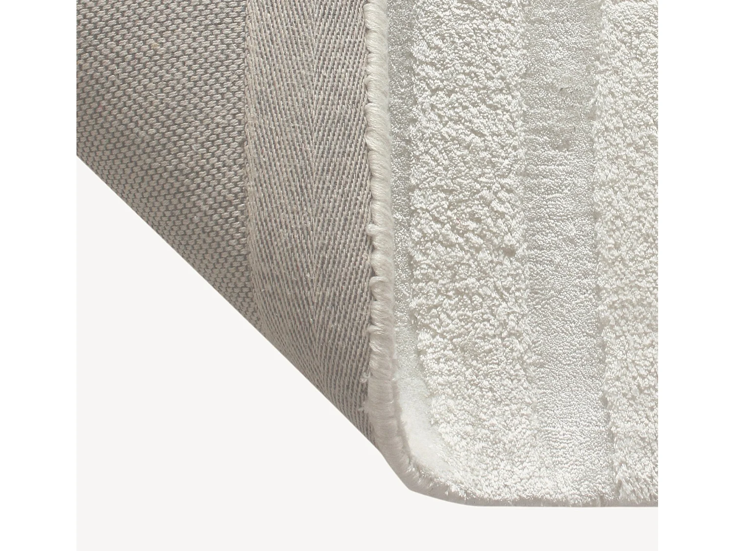 Tapis rectangulaire Dana en viscose blanc cassé 300x200cm