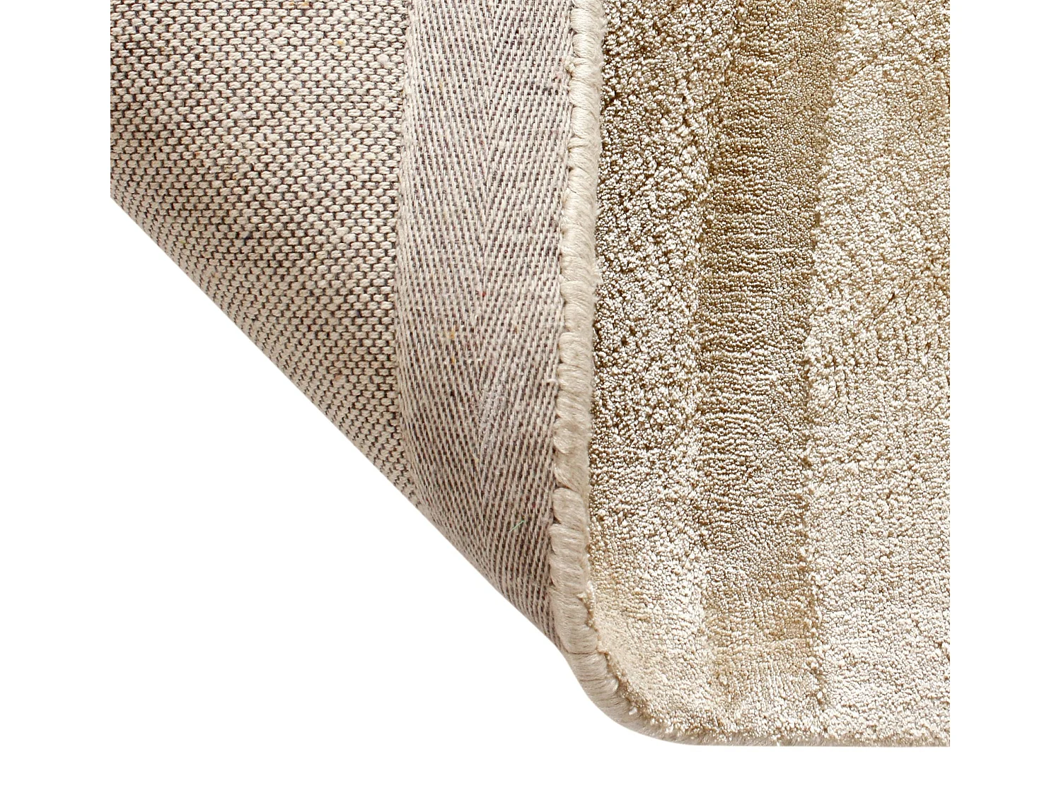 Tapis rectangulaire Dana en viscose beige 300x200cm
