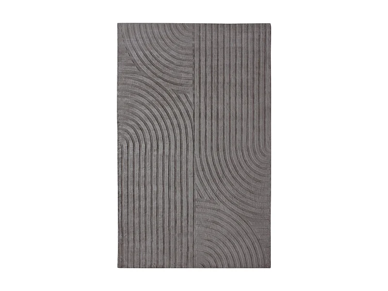 Tapis rectangulaire  viscose gris anthracite 160x230cm Dana