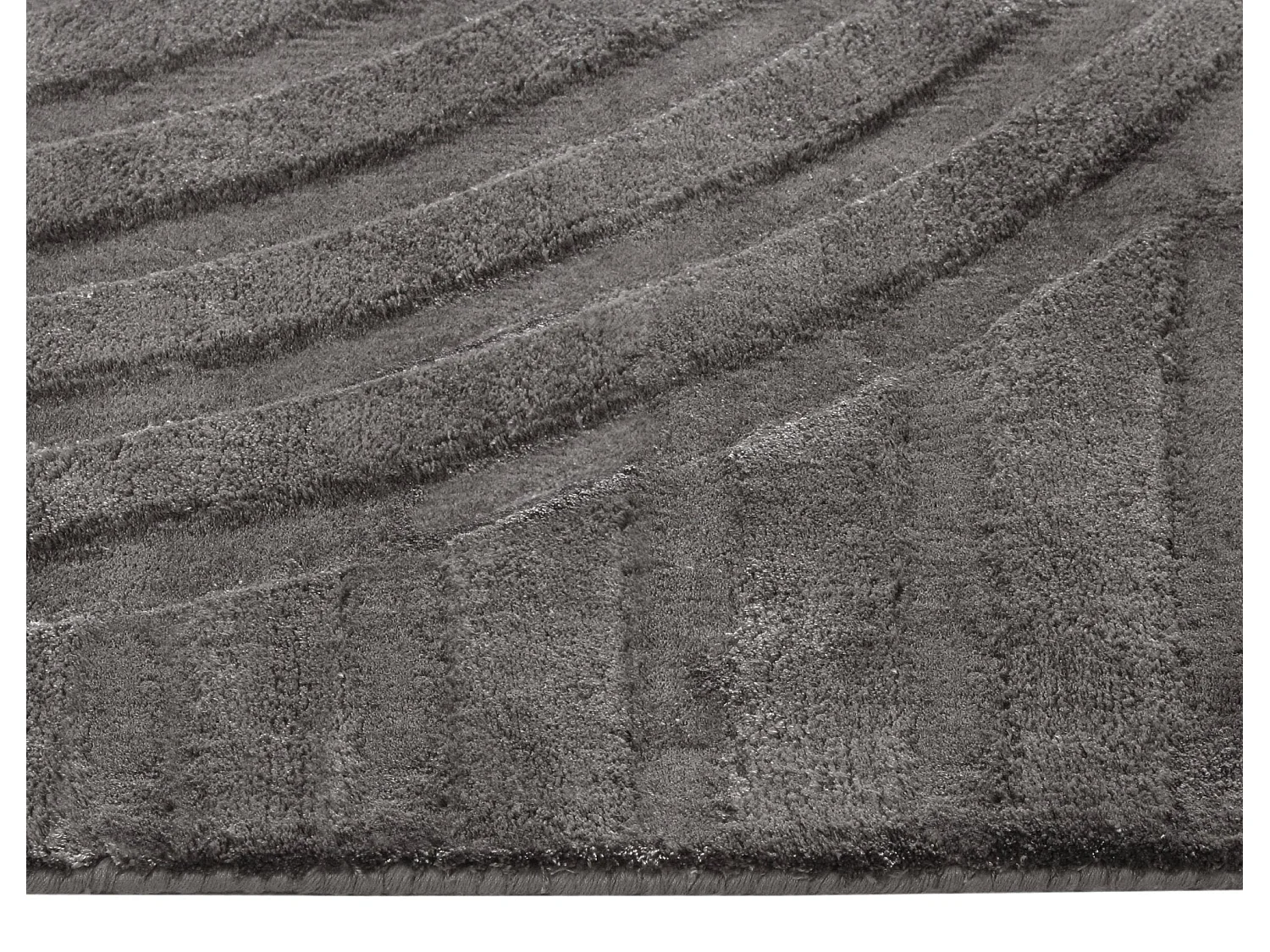 Tapis rectangulaire  viscose gris anthracite 160x230cm Dana