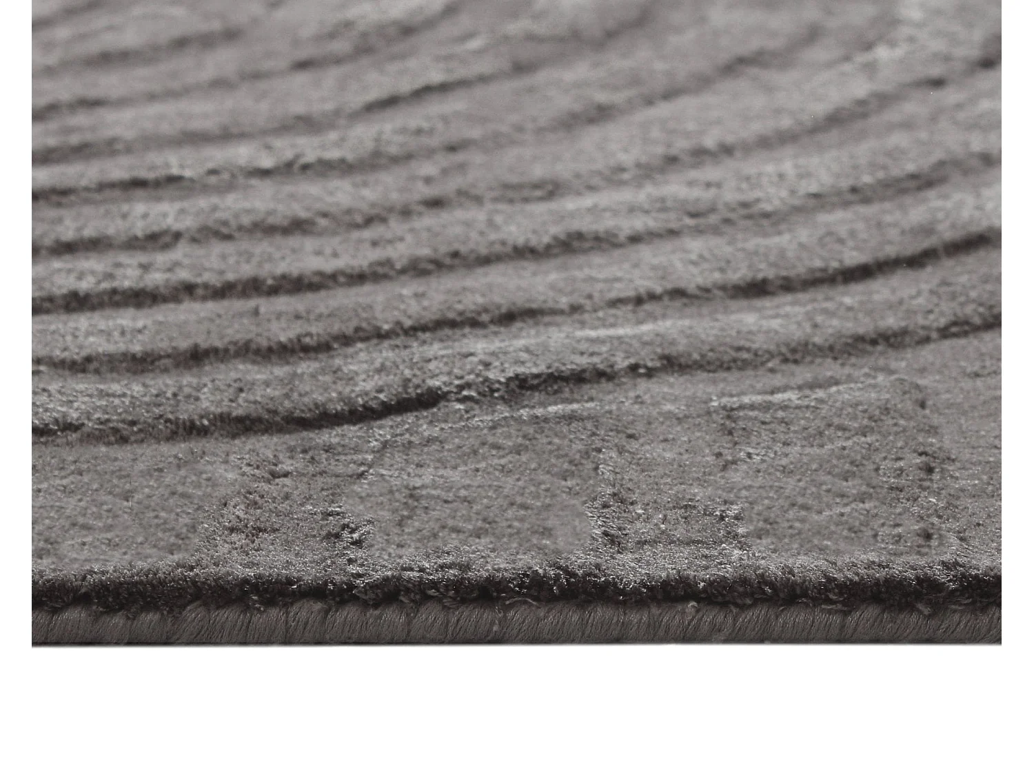 Tapis rectangulaire  viscose gris anthracite 160x230cm Dana