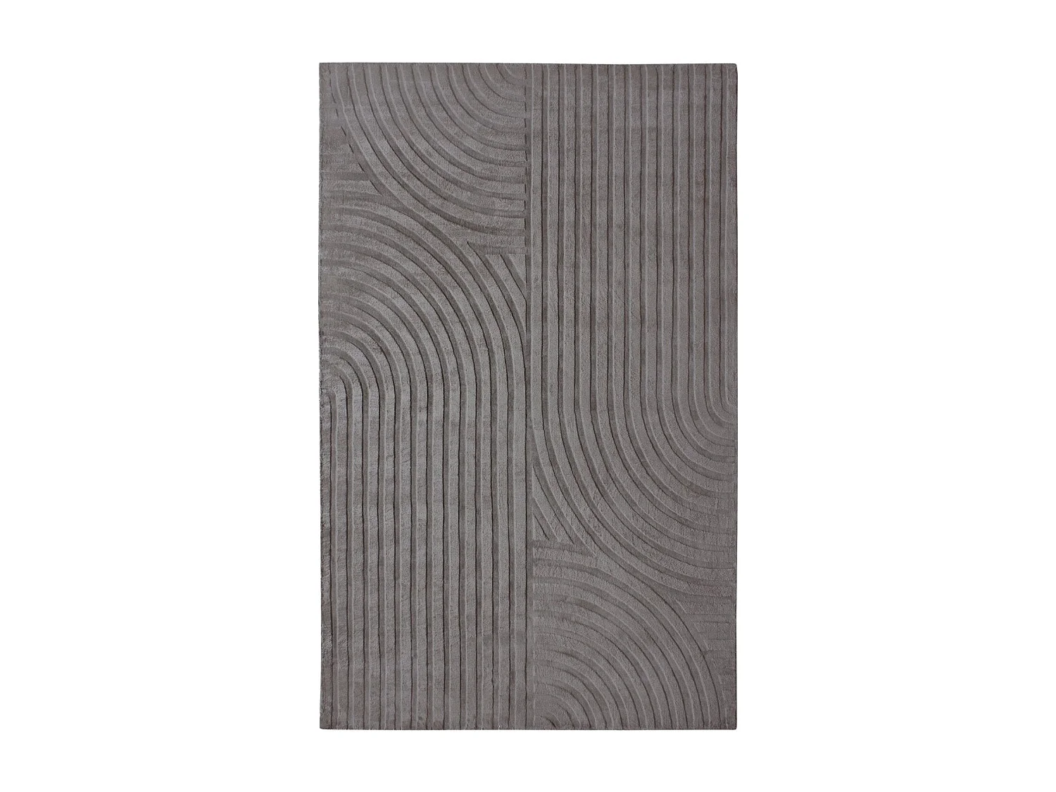 Tapis rectangulaire  viscose gris anthracite 160x230cm Dana