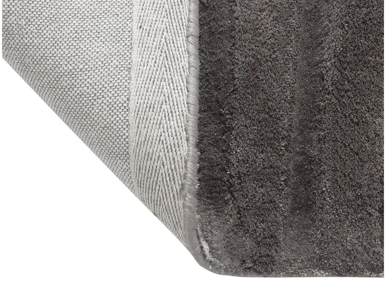 Tapis rectangulaire  viscose gris anthracite 160x230cm Dana