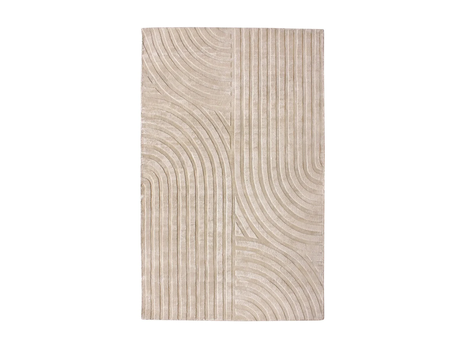Tapis rectangulaire  viscose beige 160x230cm Dana