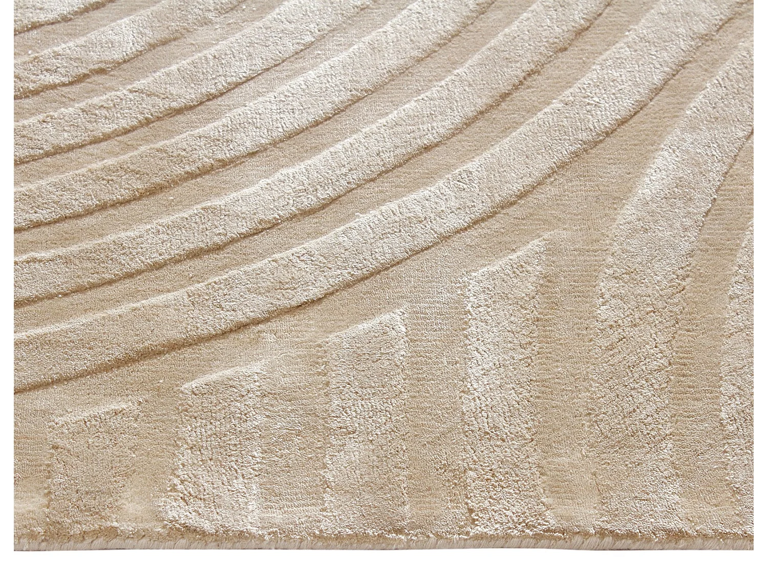 Tapis rectangulaire  viscose beige 160x230cm Dana