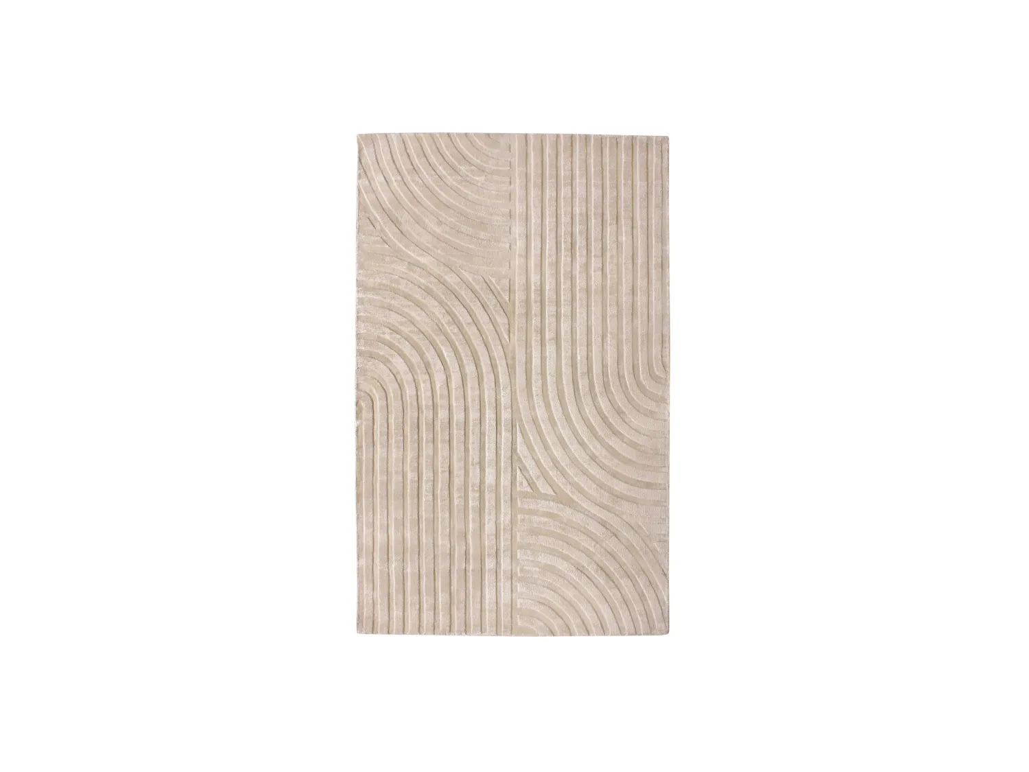 Tapis rectangulaire  viscose beige 160x230cm Dana