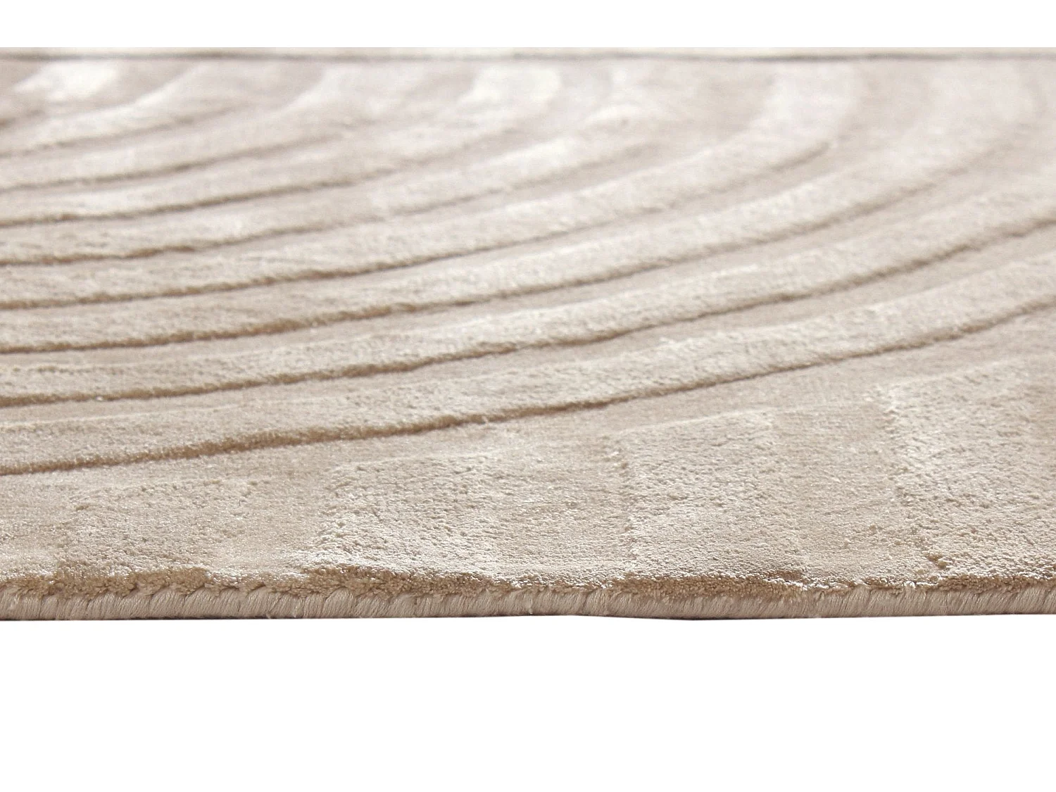 Tapis rectangulaire viscose beige 160x230cm Dana