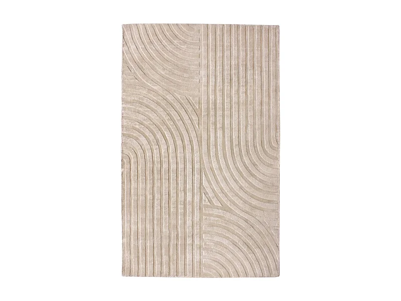 Tapis rectangulaire  viscose beige 160x230cm Dana