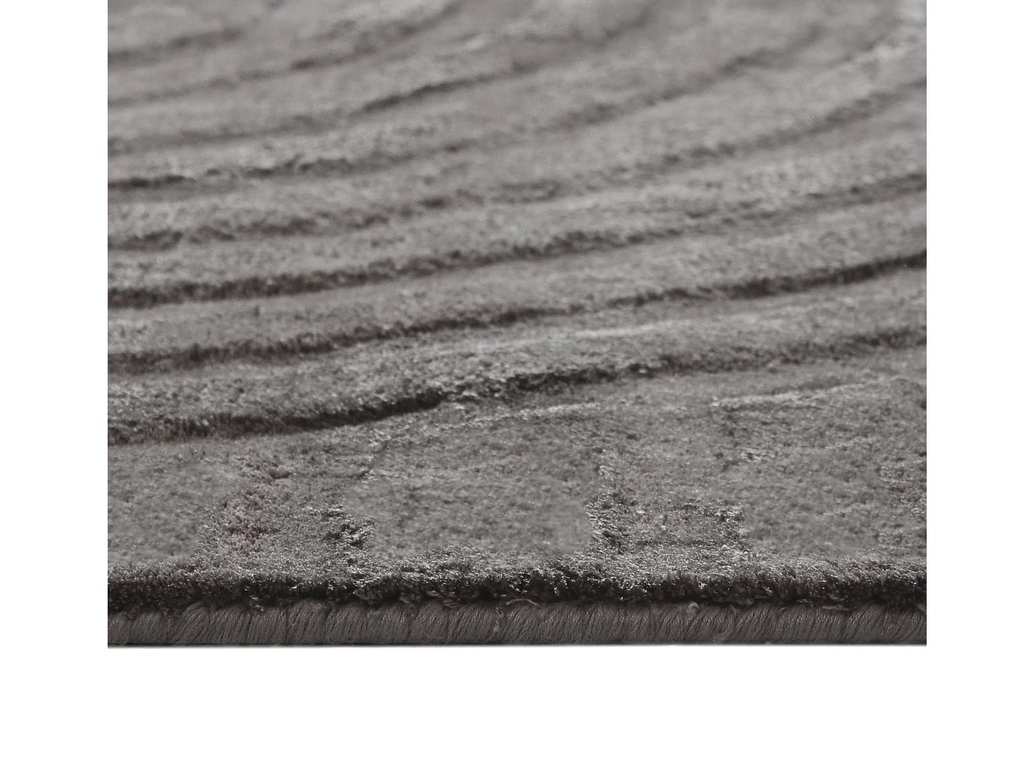 Tapis rectangulaire  viscose gris anthracite 200x300cm Dana