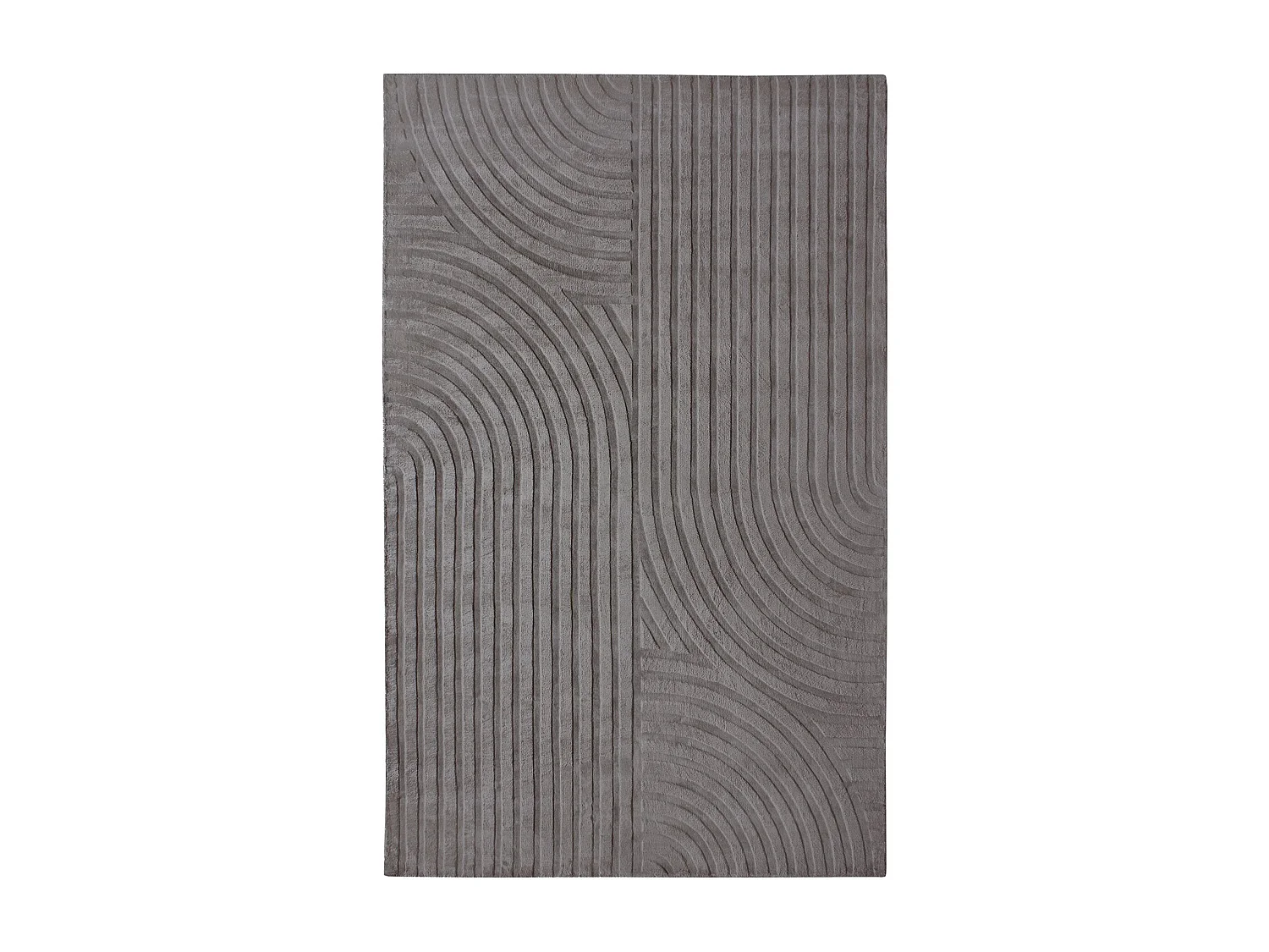 Tapis rectangulaire Dana en viscose gris anthracite 300x200cm