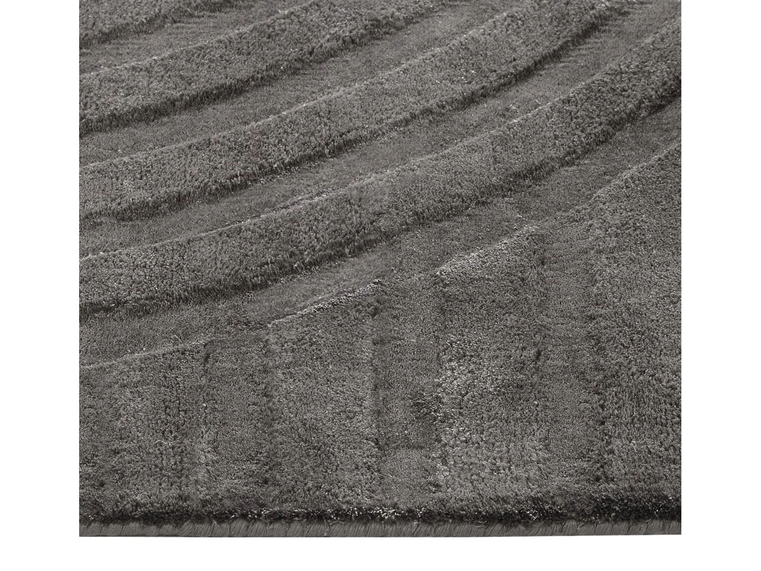 Tapis rectangulaire Dana en viscose gris anthracite 300x200cm