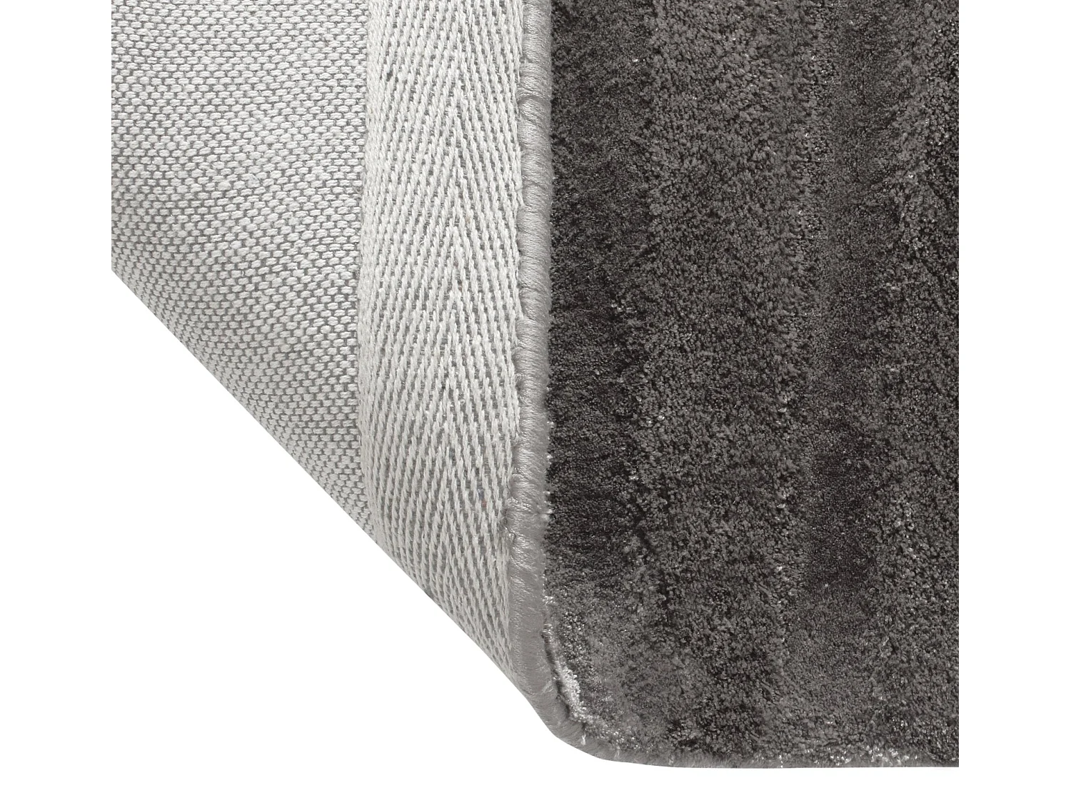 Tapis rectangulaire Dana en viscose gris anthracite 300x200cm