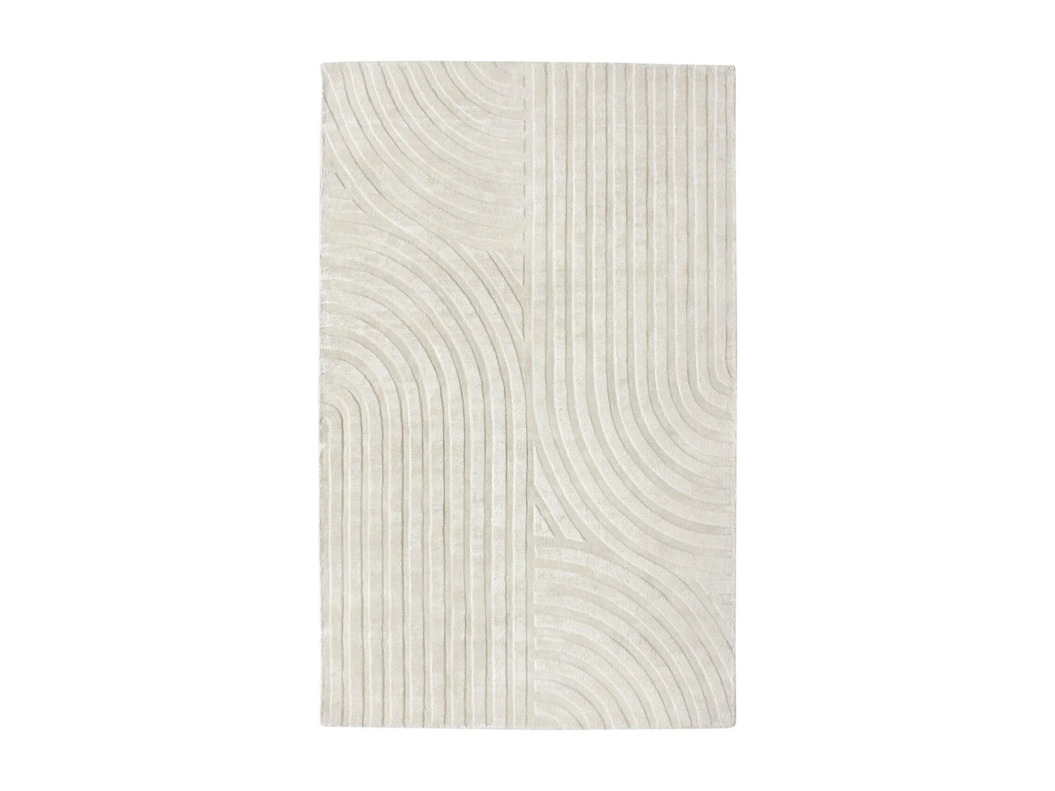 Tapis rectangulaire  viscose blanc cassé 160x230cm Dana