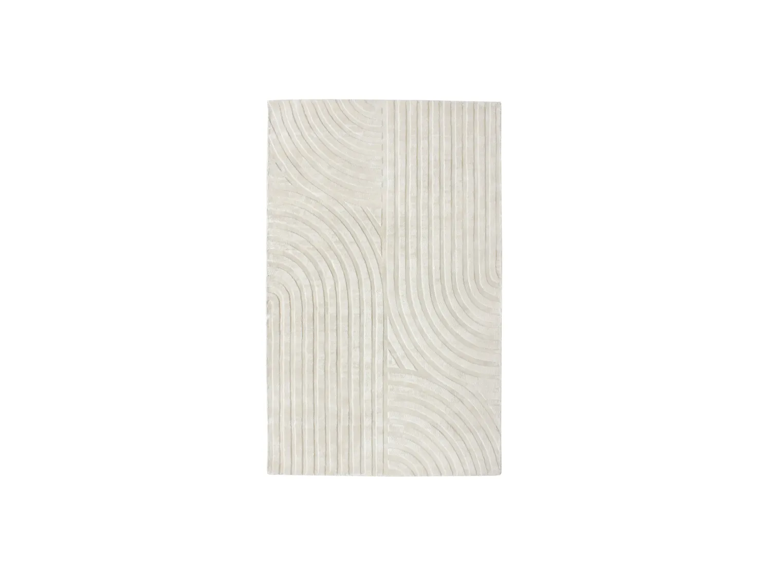 Tapis rectangulaire  viscose blanc cassé 160x230cm Dana